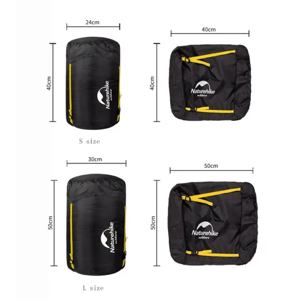 Sac de Compresie pentru Sac de Dormit Negru L - imagine 5