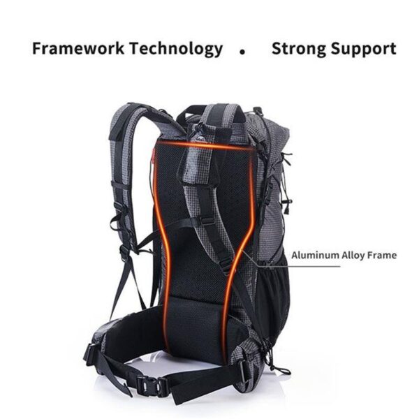 Rucsac Drumetii Rock 60L + 5L Dyneema Negru - imagine 5