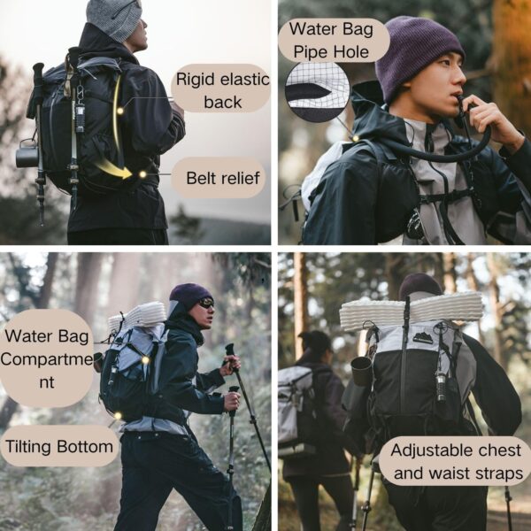 Rucsac Drumetii Hydrogen 30L + 5L Brown - imagine 2