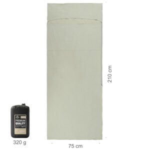 Cearceaf pentru Sac de Dormit Cotton Liner Milk Green