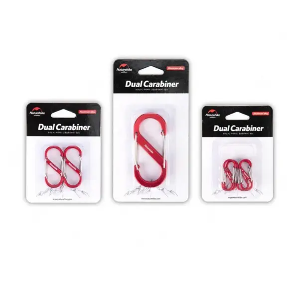 Set 2 Carabine Alloy M-Biner Hook Aluminum Naturehike - imagine 8