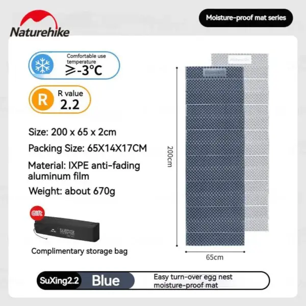 Saltea Spuma R2.2 Rezistent la Umezeala Grey Blue - imagine 2